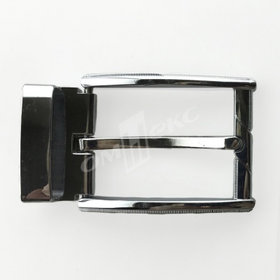 Пряжка металлическая для мужского ремня 845005А#2 (шир.ремня 40 мм), цв.-никель - купить в Южно-Сахалинске. Цена: 110.29 руб.