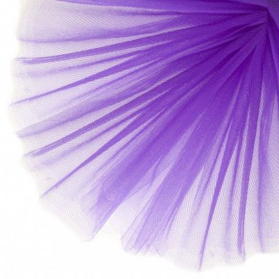 Фатин матовый 16-85, 12 гр/м2, шир.300см, цвет фиолетовый - купить в Южно-Сахалинске. Цена 96.31 руб.