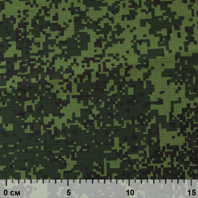 Униформ Рип Стоп 80/20 полиэфир/хлопок, 205 г/м2,  принтованный темно-зеленый, ВО, шир. 150 см - купить в Южно-Сахалинске. Цена 191.15 руб.
