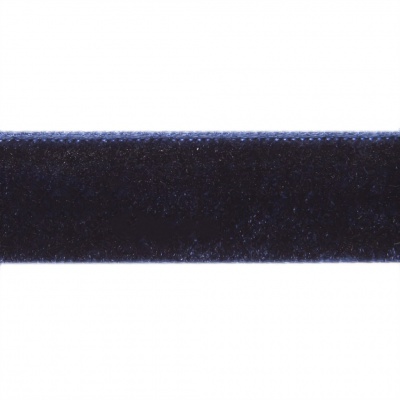 Лента бархатная нейлон, шир.12 мм, (упак. 45,7м), цв.180-т.синий - купить в Южно-Сахалинске. Цена: 411.60 руб.