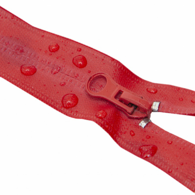 Молния водонепроницаемая PVC Т-7, 60 см, разъемная, цвет (820) красный - купить в Южно-Сахалинске. Цена: 49.39 руб.