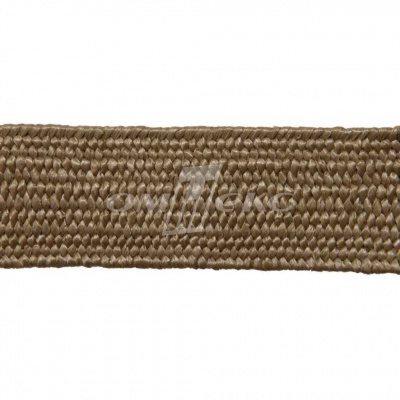 Тесьма отделочная полипропиленовая плетеная эластичная #2, шир. 40мм, цв.- соломенный - купить в Южно-Сахалинске. Цена: 50.99 руб.