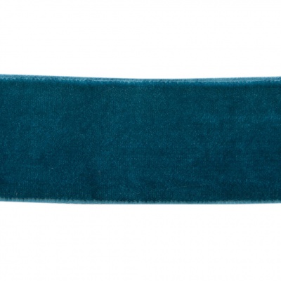Лента бархатная нейлон, шир.25 мм, (упак. 45,7м), цв.65-изумруд - купить в Южно-Сахалинске. Цена: 981.09 руб.