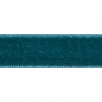 Лента бархатная нейлон, шир.12 мм, (упак. 45,7м), цв.65-изумруд - купить в Южно-Сахалинске. Цена: 392 руб.