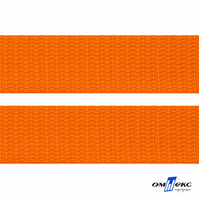 Оранжевый- цв.523 -Текстильная лента-стропа 550 гр/м2 ,100% пэ шир.25 мм (боб.50+/-1 м) - купить в Южно-Сахалинске. Цена: 405.80 руб.