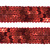 Тесьма с пайетками 3, шир. 20 мм/уп. 25+/-1 м, цвет красный - купить в Южно-Сахалинске. Цена: 778.19 руб.