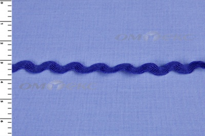 Тесьма плетеная "Вьюнчик"/синий - купить в Южно-Сахалинске. Цена: 40.72 руб.