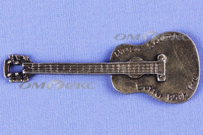 Декоративный элемент для творчества из металла "Гитара"  - купить в Южно-Сахалинске. Цена: 19.99 руб.