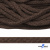 Шнур плетеный d-6 мм, 70% хлопок 30% полиэстер, уп.90+/-1 м, цв.1073-т.коричневый - купить в Южно-Сахалинске. Цена: 594 руб.