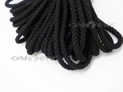 Шнур В-035 4 мм круп.плетение 100 м черный - купить в Южно-Сахалинске. Цена: 156.40 руб.