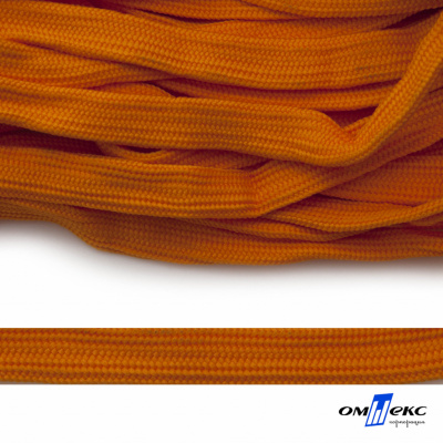 Шнур плетеный (плоский) d-12 мм, (уп.90+/-1м), 100% полиэстер, цв.267 - оранжевый - купить в Южно-Сахалинске. Цена: 8.62 руб.
