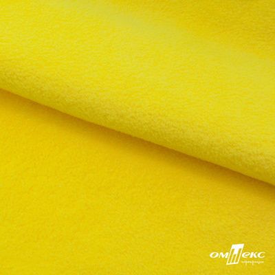 Флис DTY 14-0760, 240 г/м2, шир. 150 см, цвет яркий желтый - купить в Южно-Сахалинске. Цена 640.46 руб.