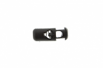 8108 Фиксатор пластиковый "Бочонок", 20х8 мм, цвет чёрный - купить в Южно-Сахалинске. Цена: 1.29 руб.