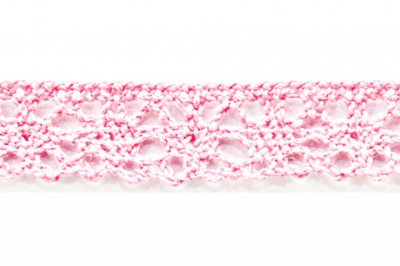 Тесьма кружевная 0621-1607, шир. 15 мм/уп. 20+/-1 м, цвет 096-розовый - купить в Южно-Сахалинске. Цена: 302.42 руб.
