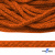 Шнур плетеный d-6 мм, 70% хлопок 30% полиэстер, уп.90+/-1 м, цв.1066-апельсин - купить в Южно-Сахалинске. Цена: 588 руб.