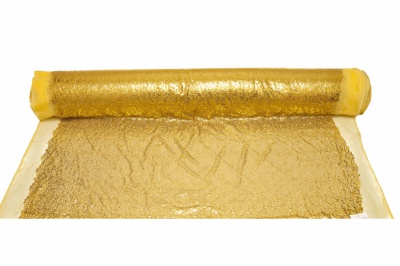 Сетка с пайетками №6, 188 гр/м2, шир.130см, цвет золото - купить в Южно-Сахалинске. Цена 371.02 руб.