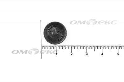 51820/15 мм (2 пр)  черные пуговицы - купить в Южно-Сахалинске. Цена: 0.87 руб.