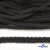 Шнур плетеный d-6 мм круглый, 70% хлопок 30% полиэстер, уп.90+/-1 м, цв.1078-черный - купить в Южно-Сахалинске. Цена: 588 руб.