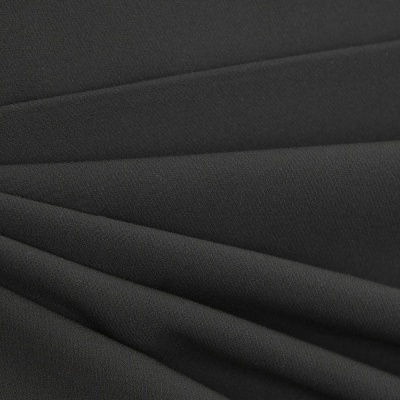 Костюмная ткань "Элис", 220 гр/м2, шир.150 см, цвет чёрный - купить в Южно-Сахалинске. Цена 308 руб.