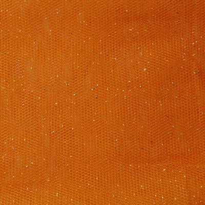 Сетка Глиттер, 24 г/м2, шир.145 см., оранжевый - купить в Южно-Сахалинске. Цена 117.24 руб.
