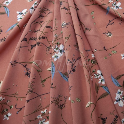 Плательная ткань "Фламенко" 2.1, 80 гр/м2, шир.150 см, принт растительный - купить в Южно-Сахалинске. Цена 311.05 руб.