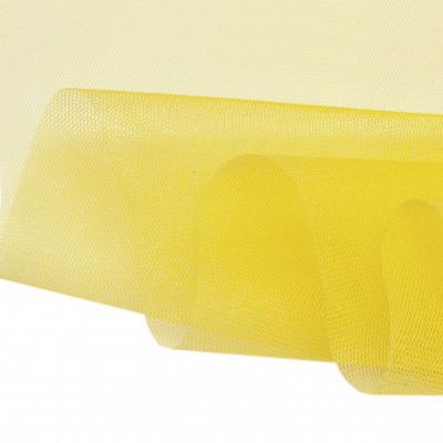 Фатин жесткий 16-68, 22 гр/м2, шир.180см, цвет жёлтый - купить в Южно-Сахалинске. Цена 89.29 руб.
