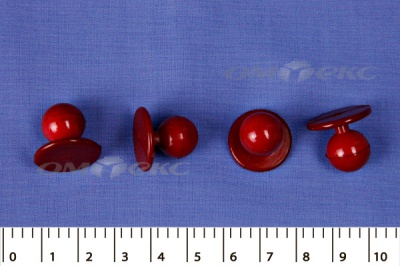 Пуговица поварская "Пукля", 10 мм, цвет красный - купить в Южно-Сахалинске. Цена: 2.28 руб.