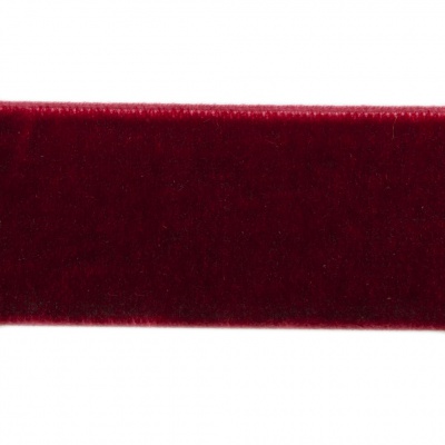 Лента бархатная нейлон, шир.25 мм, (упак. 45,7м), цв.240-бордо - купить в Южно-Сахалинске. Цена: 809.01 руб.