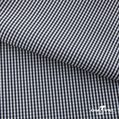 Ткань сорочечная Клетка Виши, 115 г/м2, 58% пэ,42% хл, шир.150 см, цв.6-черный, (арт.111) - купить в Южно-Сахалинске. Цена 306.69 руб.
