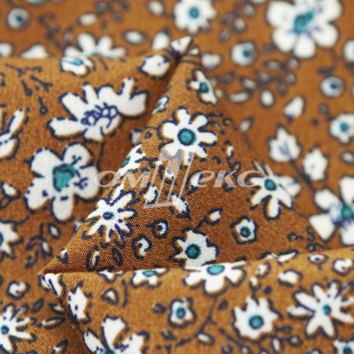 Плательная ткань "Фламенко" 11.1, 80 гр/м2, шир.150 см, принт растительный - купить в Южно-Сахалинске. Цена 239.03 руб.