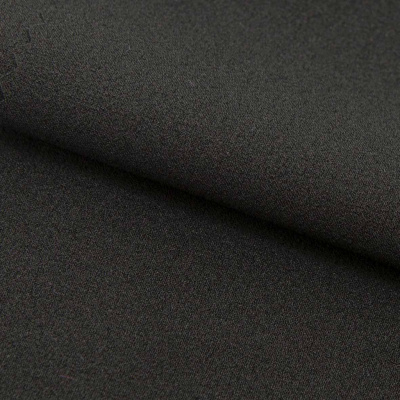 Креп стрейч Амузен, 85 гр/м2, шир.150см, цвет чёрный - купить в Южно-Сахалинске. Цена 148.37 руб.