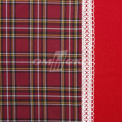 Ткань костюмная клетка 24379 2012, 230 гр/м2, шир.150см, цвет бордовый/бел/жел - купить в Южно-Сахалинске. Цена 539.74 руб.