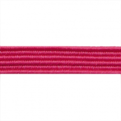 Резиновые нити с текстильным покрытием, шир. 6 мм ( упак.30 м/уп), цв.- 84-фуксия - купить в Южно-Сахалинске. Цена: 155.22 руб.
