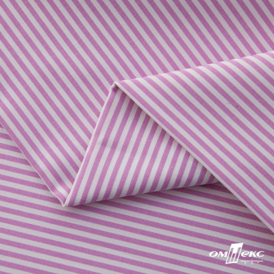 Ткань сорочечная Полоска Кенди, 115 г/м2, 58% пэ,42% хл, шир.150 см, цв.1-розовый, (арт.110) - купить в Южно-Сахалинске. Цена 306.69 руб.