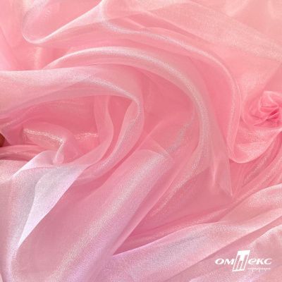 Ткань органза, 100% полиэстр, 28г/м2, шир. 150 см, цв. #47 розовая пудра - купить в Южно-Сахалинске. Цена 86.24 руб.
