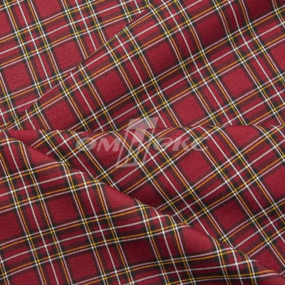 Ткань костюмная клетка 24379 2012, 230 гр/м2, шир.150см, цвет бордовый/бел/жел - купить в Южно-Сахалинске. Цена 539.74 руб.