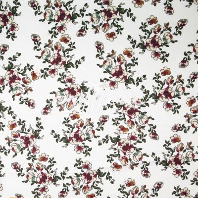 Плательная ткань "Фламенко" 23.1, 80 гр/м2, шир.150 см, принт растительный - купить в Южно-Сахалинске. Цена 264.56 руб.