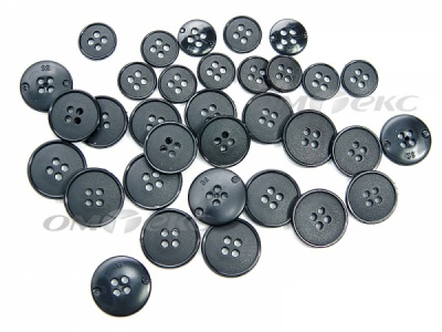 51926/15 мм (4 пр) черные пуговицы (брючные) - купить в Южно-Сахалинске. Цена: 1.50 руб.