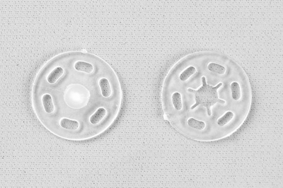 Кнопки пришивные пластиковые 15 мм, блистер 24шт, цв.-прозрачные - купить в Южно-Сахалинске. Цена: 68.79 руб.