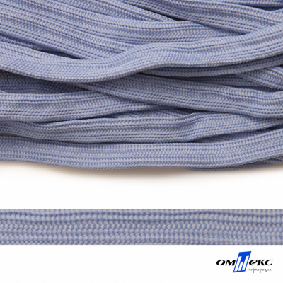 Шнур плетеный (плоский) d-12 мм, (уп.90+/-1м), 100% полиэстер, цв.259 - голубой - купить в Южно-Сахалинске. Цена: 8.62 руб.
