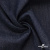 Ткань костюмная "Джинс" с начесом, 320 г/м2, 80% хлопок 20%полиэстер, шир. 160 см, т.синий - купить в Южно-Сахалинске. Цена 492.24 руб.