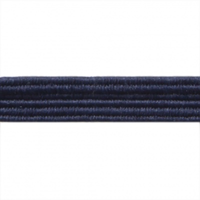 Резиновые нити с текстильным покрытием, шир. 6 мм ( упак.30 м/уп), цв.- 117-т.синий - купить в Южно-Сахалинске. Цена: 152.05 руб.