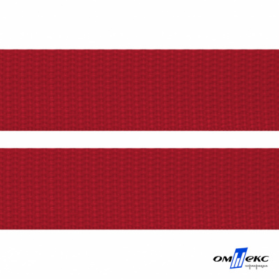 Красный- цв.171-Текстильная лента-стропа 550 гр/м2 ,100% пэ шир.40 мм (боб.50+/-1 м) - купить в Южно-Сахалинске. Цена: 637.68 руб.