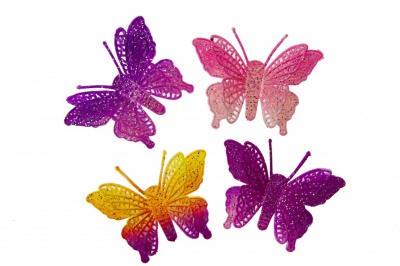 Бабочка декоративная пластиковая #12 - купить в Южно-Сахалинске. Цена: 7.09 руб.
