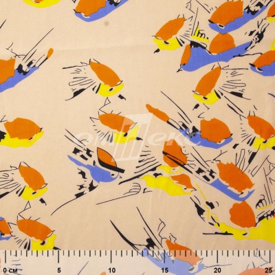 Плательная ткань "Софи" 14.1, 75 гр/м2, шир.150 см, принт птицы - купить в Южно-Сахалинске. Цена 241.49 руб.