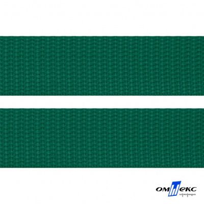 Зелёный- цв.876 -Текстильная лента-стропа 550 гр/м2 ,100% пэ шир.20 мм (боб.50+/-1 м) - купить в Южно-Сахалинске. Цена: 318.85 руб.