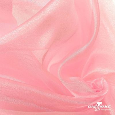 Ткань органза, 100% полиэстр, 28г/м2, шир. 150 см, цв. #47 розовая пудра - купить в Южно-Сахалинске. Цена 86.24 руб.