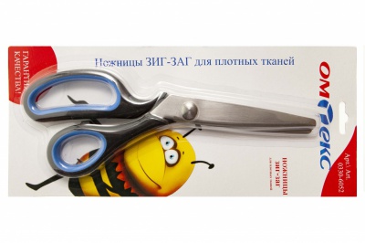 Ножницы арт.0330-6052 "ЗИГ-ЗАГ" 5 мм, для плотных тканей , 9"/ 229 мм - купить в Южно-Сахалинске. Цена: 733.08 руб.