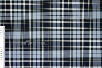Ткань костюмная клетка Т7274 2004, 220 гр/м2, шир.150см, цвет т.синий/гол/бел - купить в Южно-Сахалинске. Цена 