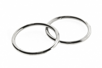 Кольцо металлическое №40 мм, цв.-никель - купить в Южно-Сахалинске. Цена: 4.45 руб.